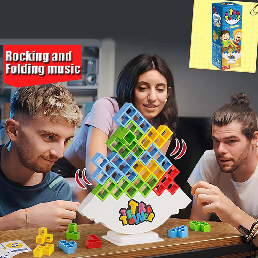 Tetra Tower :  Blocs empilables pour jeu d'équilibre ⚖️, jeux de société familiaux 👨‍👩‍👧‍👦 pour enfants 👶 et adultes 🧑