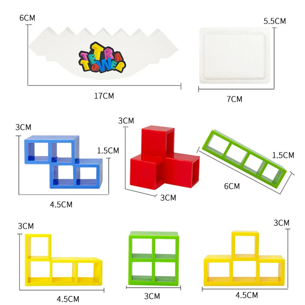 Tetra Tower :  Blocs empilables pour jeu d'équilibre ⚖️, jeux de société familiaux 👨‍👩‍👧‍👦 pour enfants 👶 et adultes 🧑